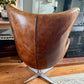 Stunning Leather St Anne Swivel-Club Chair