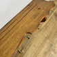 Coat Rack Vintage French Oak 7 Brass Hooks Wall Shelf Coat Hanger LOT 6553