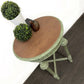 Round Green Stone Effect Occasional Side Table