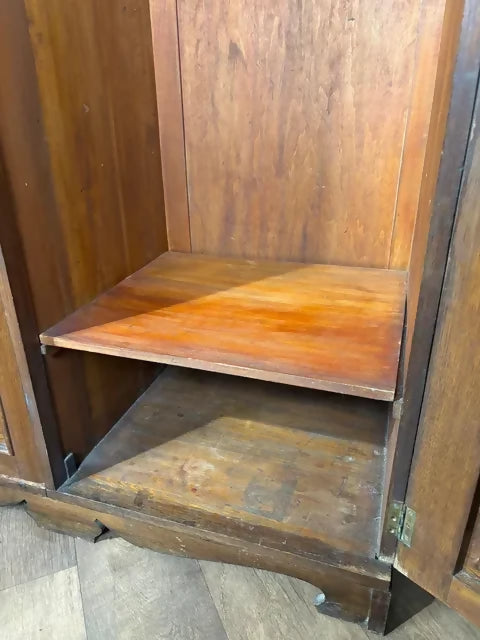 Edwardian Oak Double Wardrobe