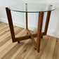 Mid Century Vintage Glass Side Coffee Table Minimalist