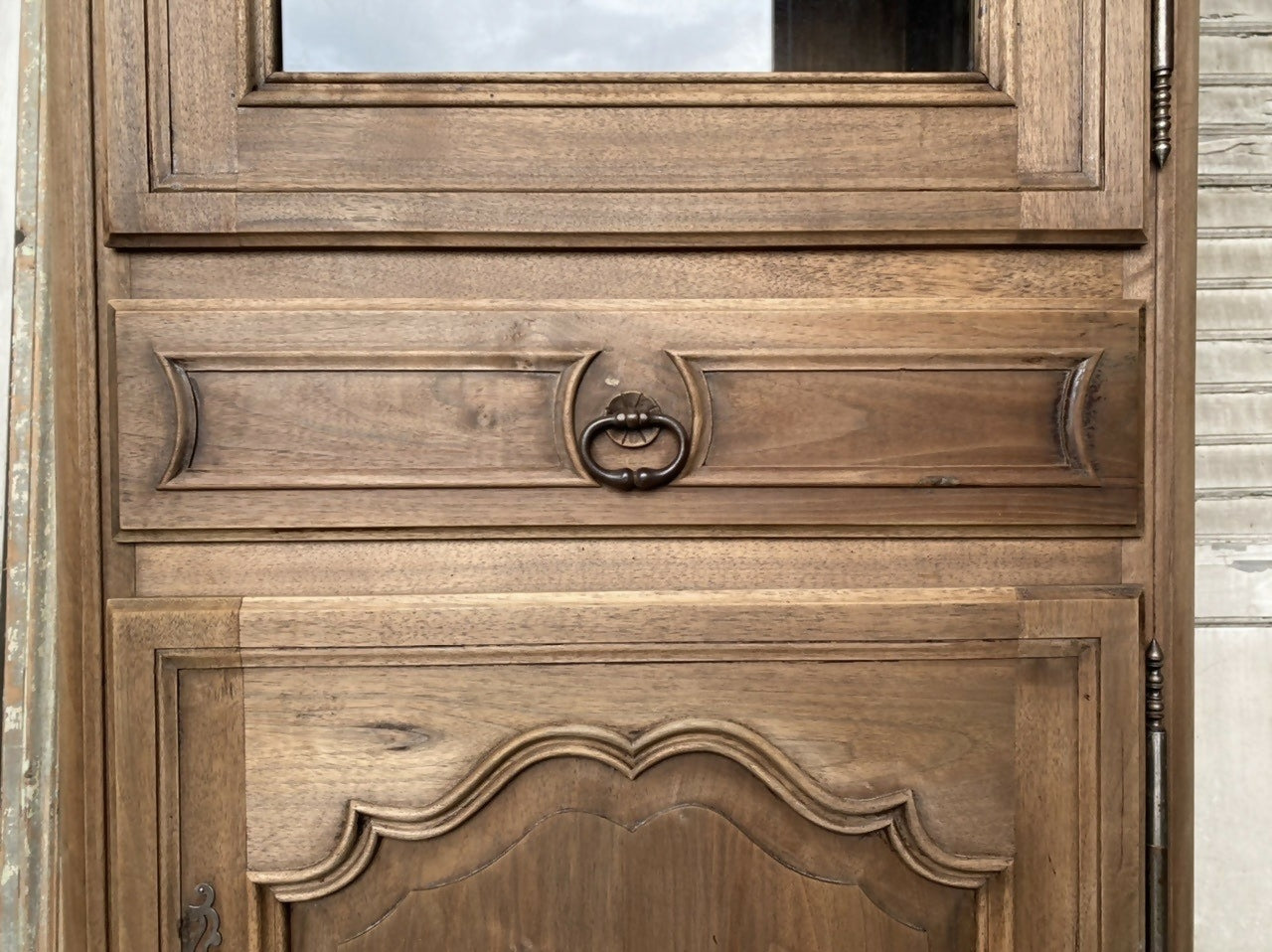 French Single Bleached Armoire