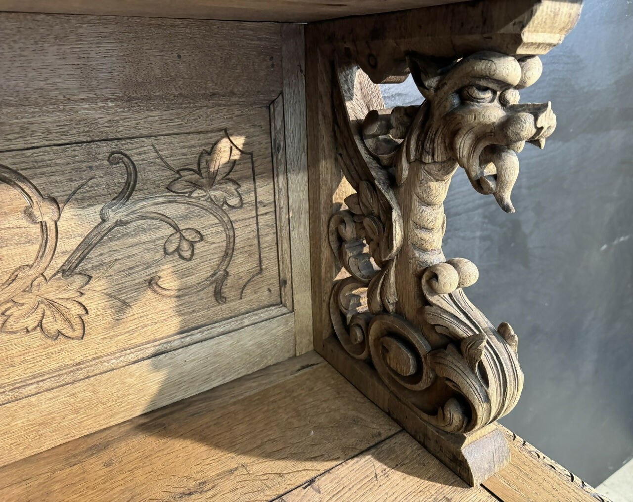 French 19th Century Carved Oak Buffet