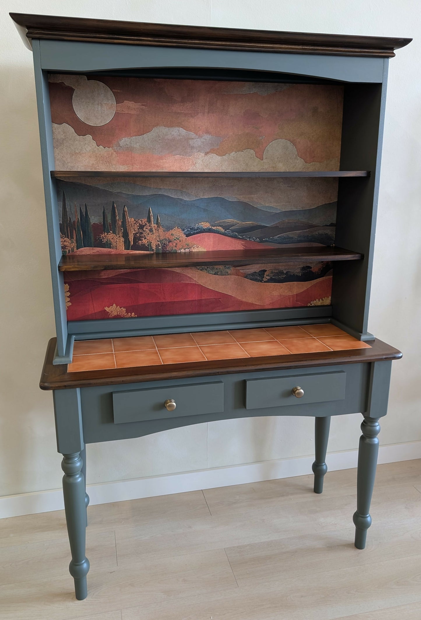 Tuscan Sunset Bookcase Shelving Unit
