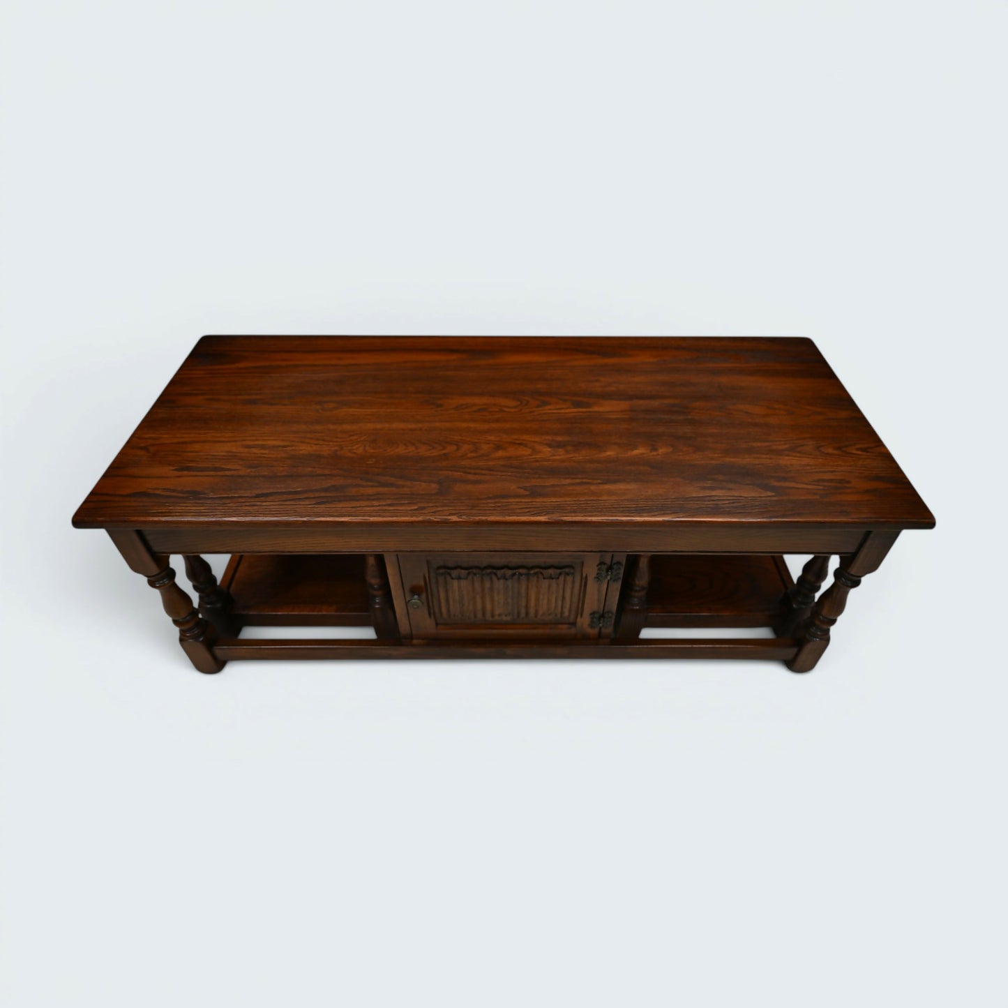 Old Charm Long Nest of Tables Solid Oak Coffee Table Tudor Brown FREE Delivery*