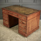 Victorian Walnut & Leather Pedestal Desk