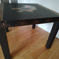 Black table with stunning African woman/map feature -Giving furniture a second life with soul