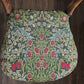Beautiful Pair Of Victorian Oak Chairs Reupholstered Seats in a William Morris 'Blackthorne' Tapestry Fabric'