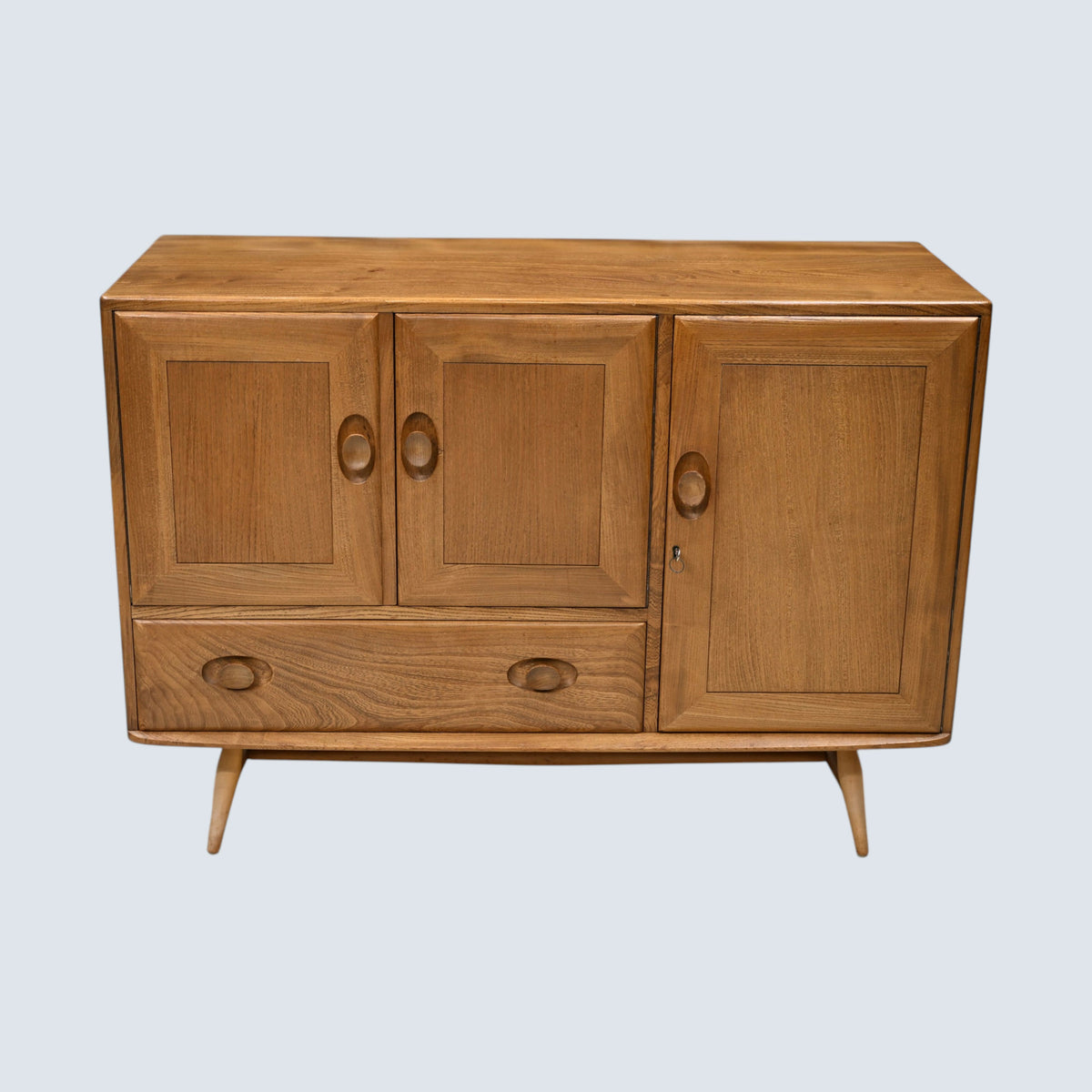 Ercol Sideboard Double Cupboard with Drawer Light Finish VGC FREE UK Delivery*