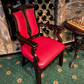 Individual Victorian Arts & Crafts Red Leather Carver Chairs, Carved Oak X6 Available