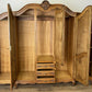 Wardrobe Vintage French Louis XVI Style Five Door Oak Carved Armoire LOT 6125