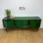 Vintage G Plan sideboard in green, E Gomme Tola, mid century modern, drink cabinet, tv stand, media unit