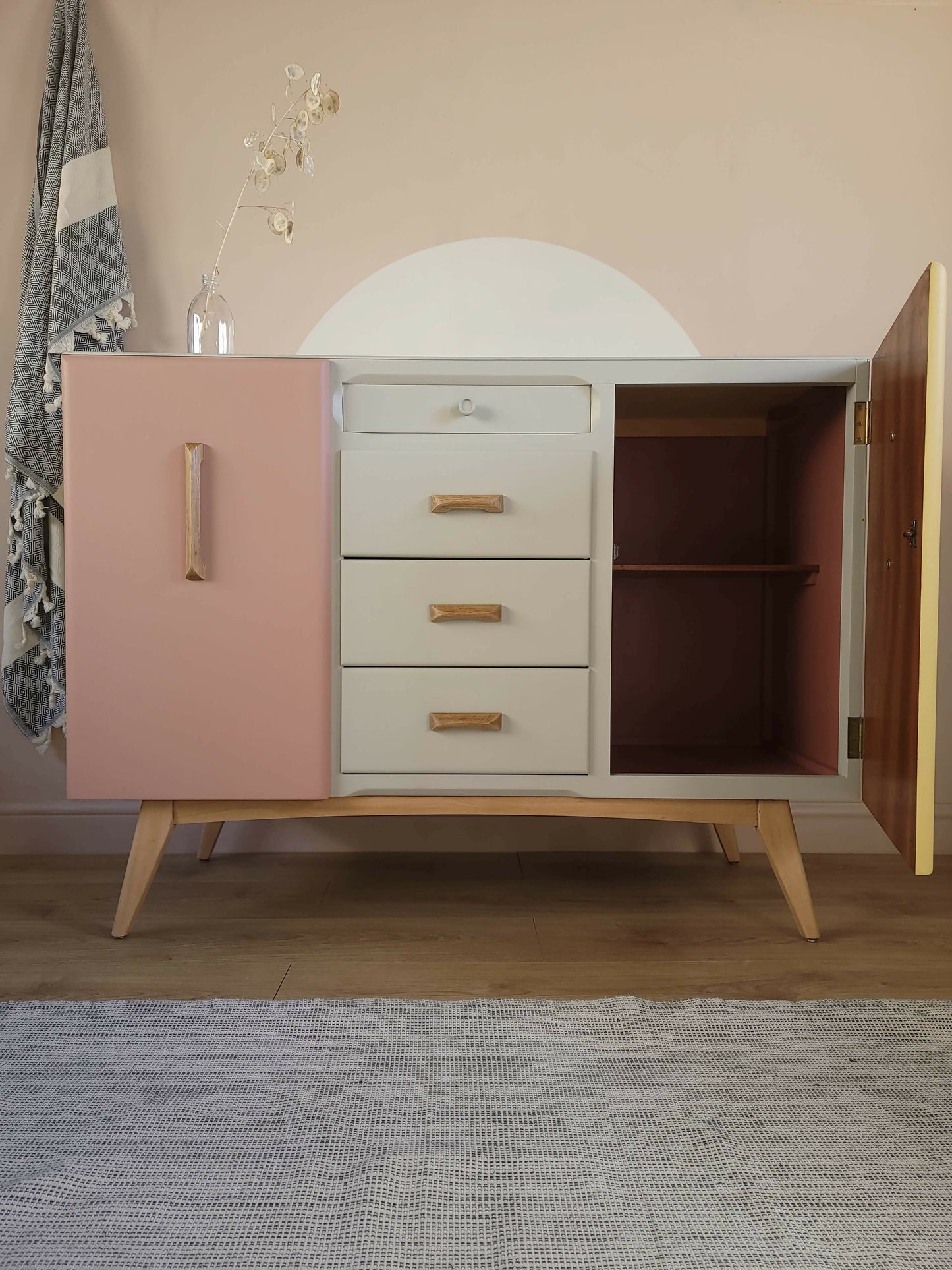 Sherbet sideboard door open