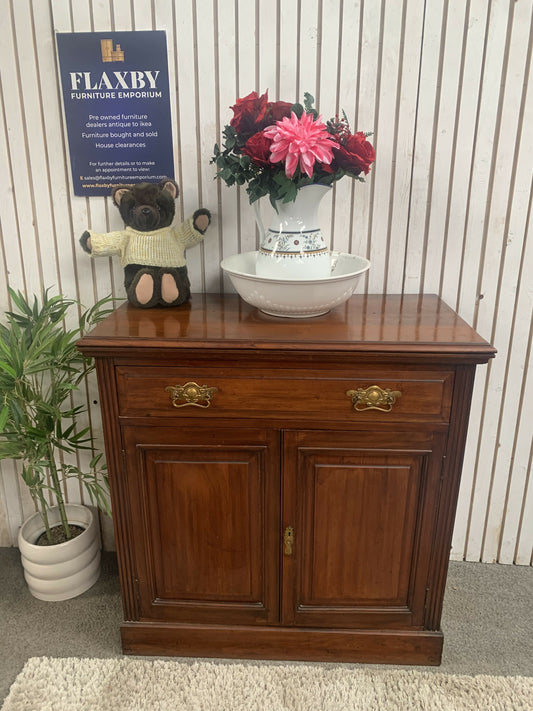 Antique Leeds Co-op Mahogany Flip-Top Server / Sideboard - "Our Own Make"