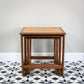 G Plan Nest of Three Tables Astro Design with Teak Tops and Afromosia Legs.