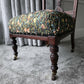 Antique, Mahogany framed Child's Chair on Original Castors. Covered in Wlm Morris Fabric.