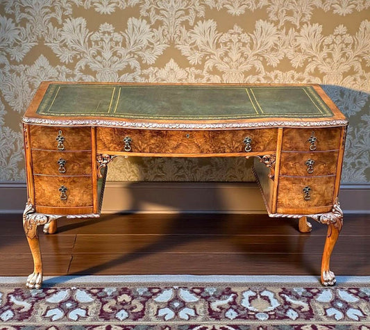 Good Quality Burr Walnut Writing Desk / Writing Table