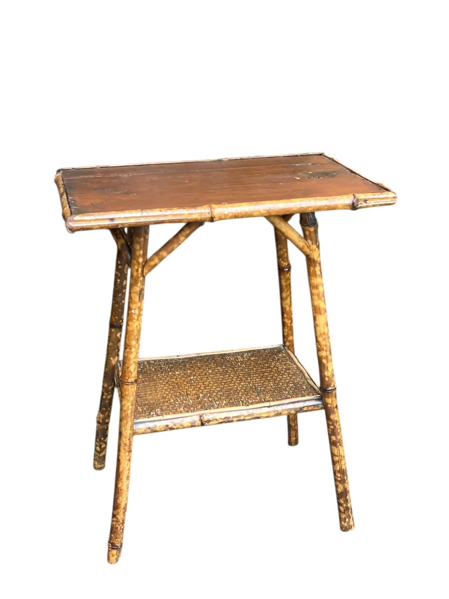 Antique two tier Bamboo side table