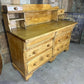 Antique Early Victorian Pine Housekeeper's Dresser Bank of Drawers, c 1840