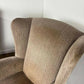 Pair of Matching Wingback Fireside Chairs On Cabriole Supports