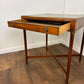Edwardian Mahogany Side Table with Tooled Green Leather Top