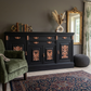 Statement Black and Copper Sideboard Solid Wood