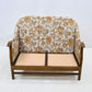 Vintage 2str Sofa Teak Frame 2 Seater Settee VGC Great Upholstery FREE Delivery. SBR11034/1010E