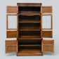 Old Charm Wall Unit Bookcase Display Cupboard Drawers Tudor Brown FREE Delivery