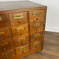 Vintage Light Oak Bank of twenty Index Drawers
