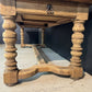 French Oak Farmehouse Dining Table with 2 Drawers