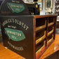 Vintage Set Of Shop Drawers. Advertising Cabinet. Remington Shop Counter Cabinet.