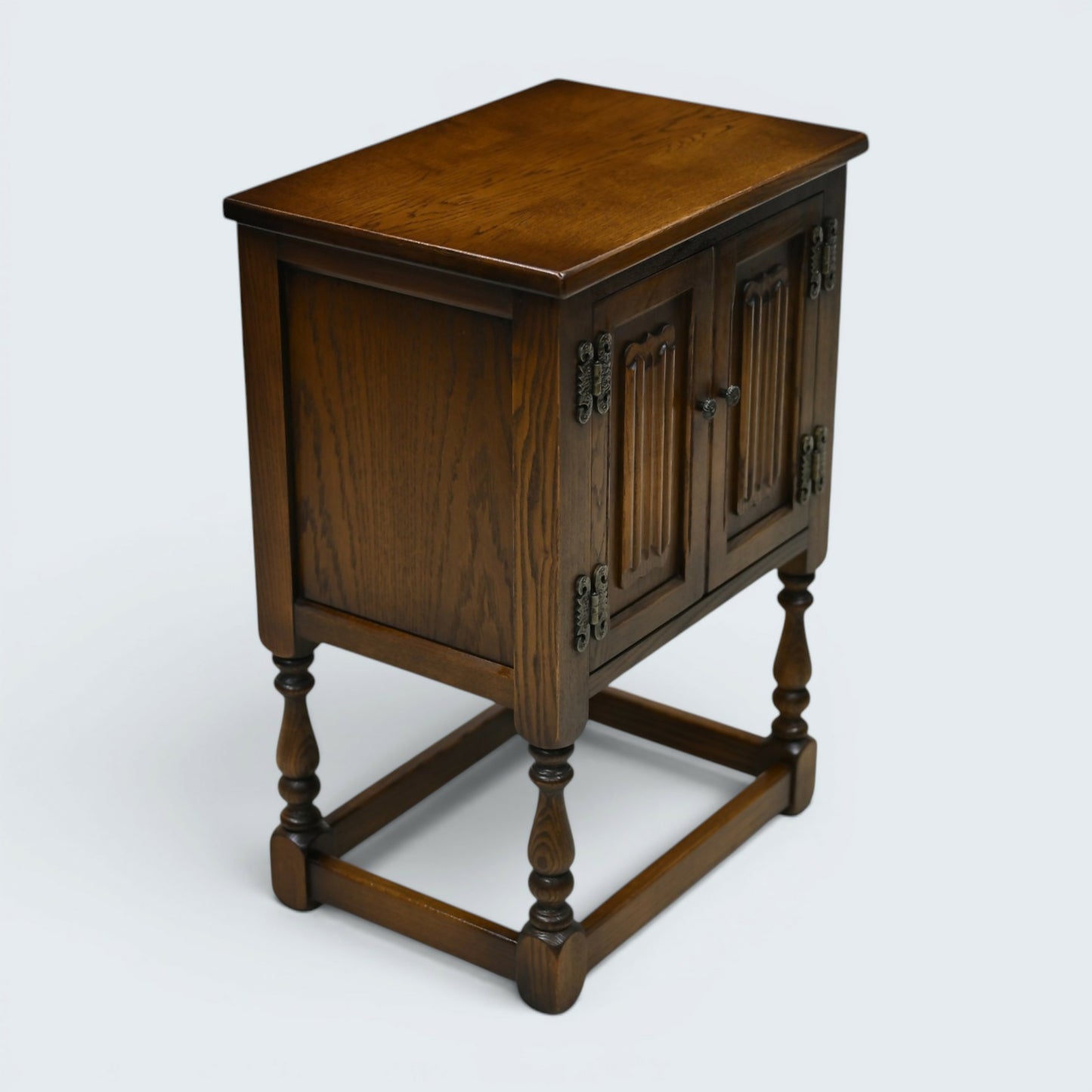 Old Charm Pedestal Cabinet Small Cupboard Bedside Light Oak FREE UK DELIVERY*