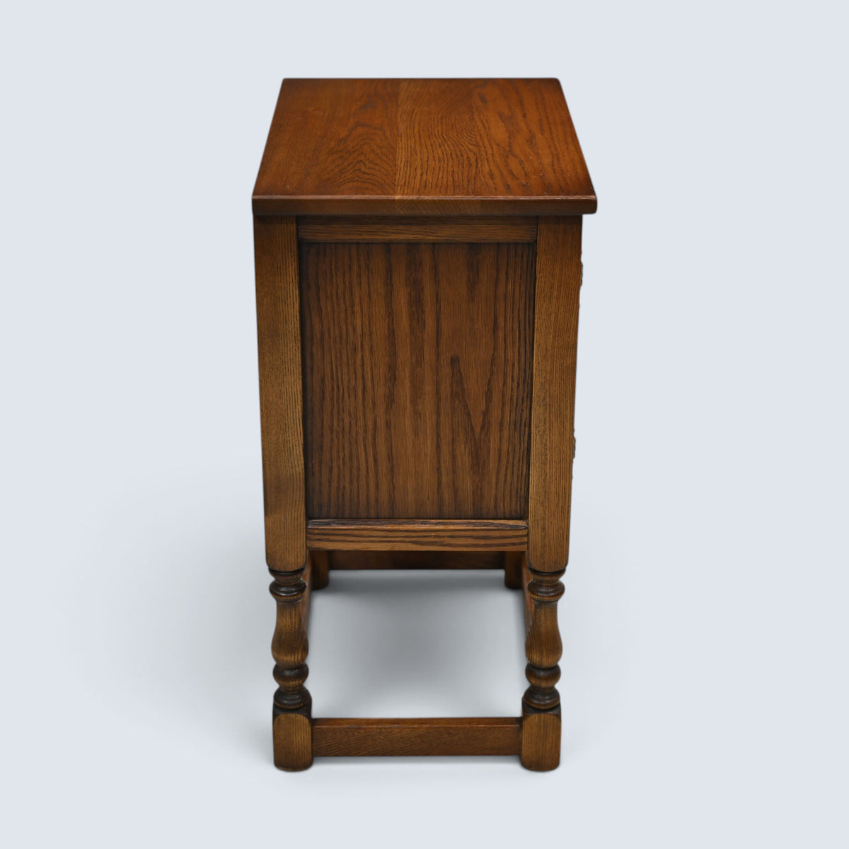 Old Charm Pedestal Cabinet/Side Table Linenfold Doors #1582 FREE UK Delivery*