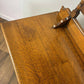 Vintage Oak Dressing Table with Mirror – 3 Drawer Vanity on Castors
