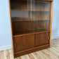 Vintage Mid Century Teak Display Cabinet Glass Fronted Bookcase Herbert Gibbs