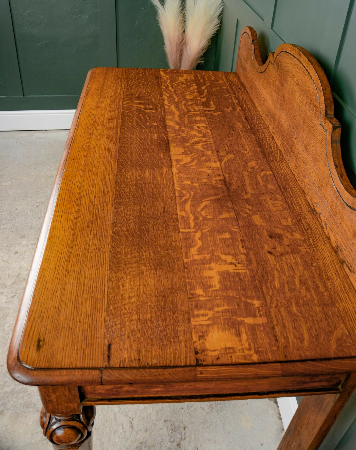Victorian Oak Washstand Vanity Unit - Hall Table - Writing Desk