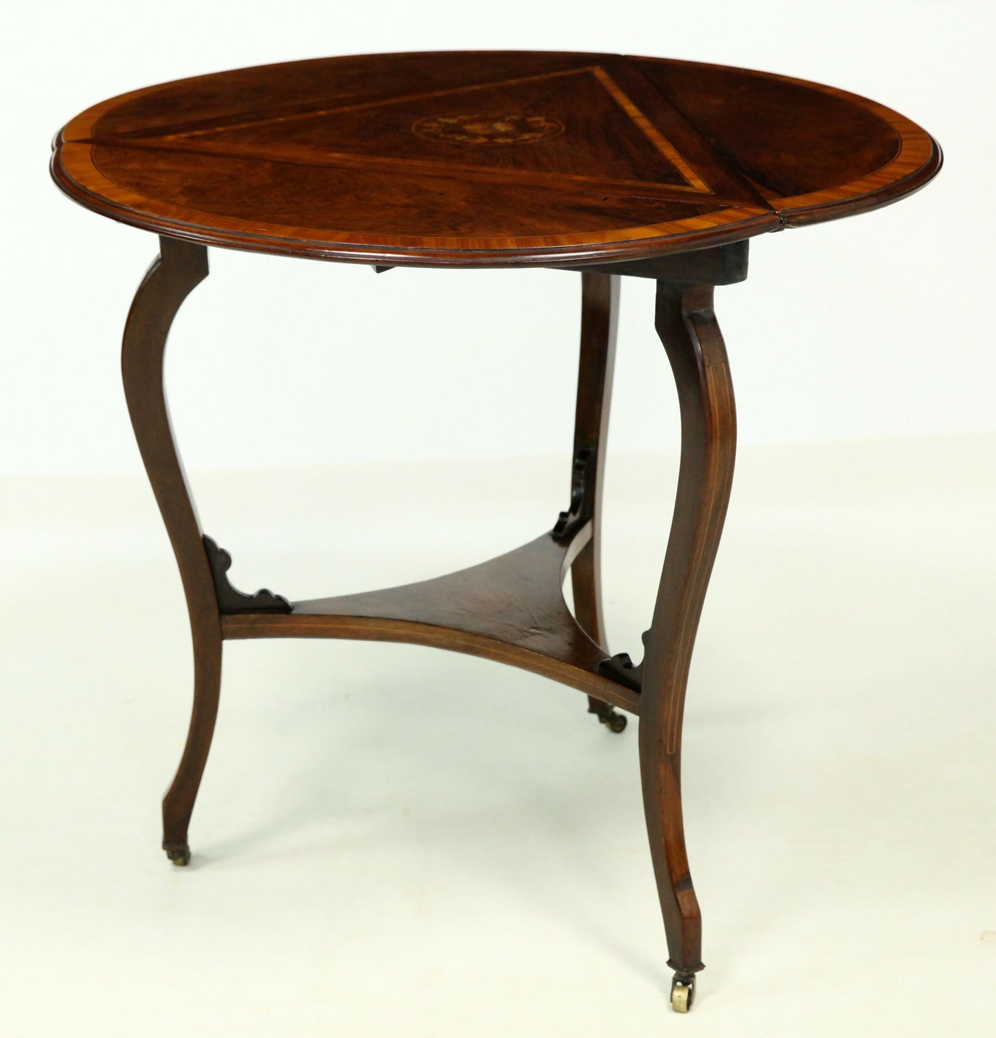 Victorian Inlaid Rosewood And Mahogany Tripod Drop Leaf Table FREE UK Delivery. SBR4375/0912V4