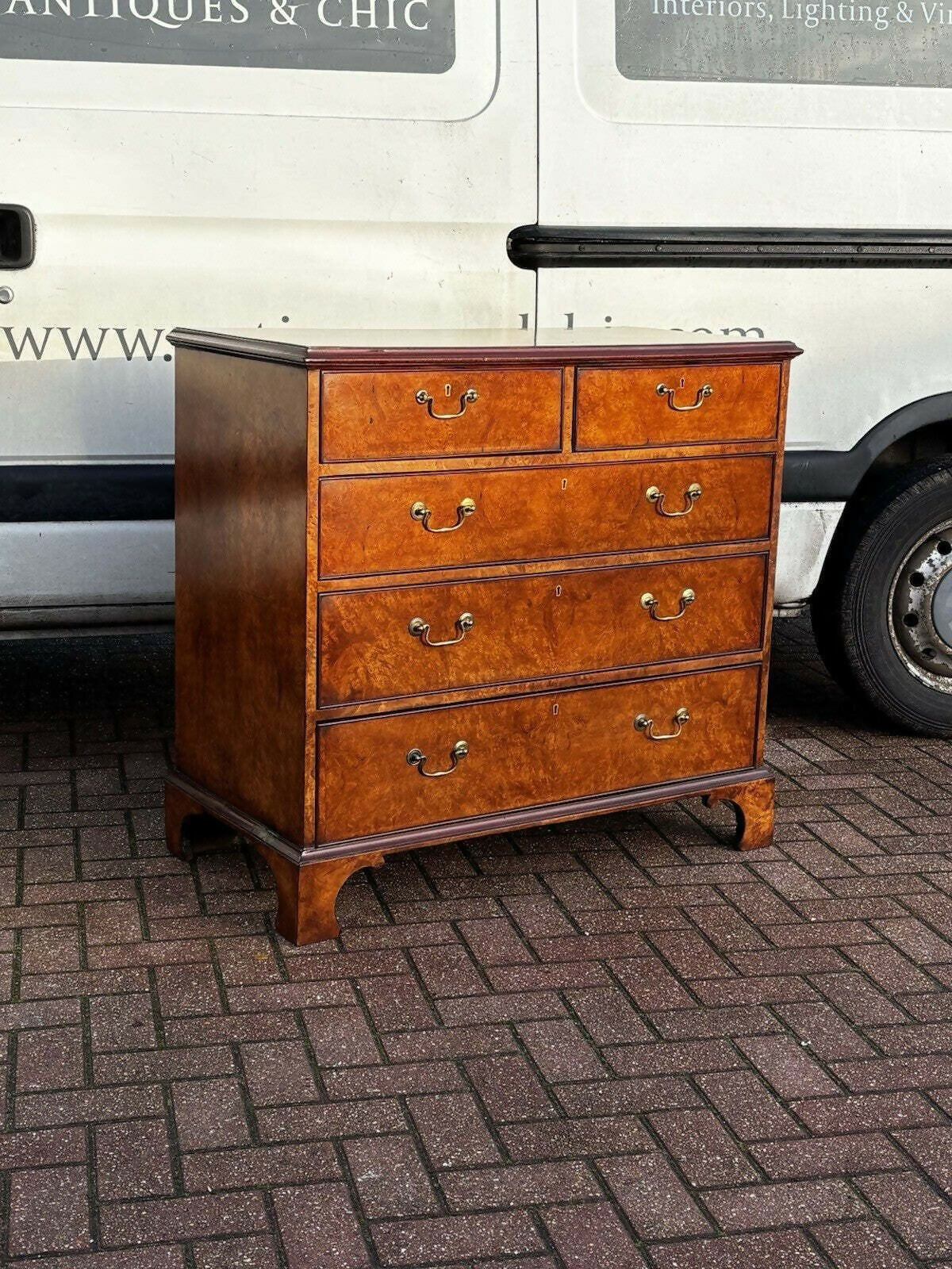 Georgian Walnut Vintage Chest Of Drawers.