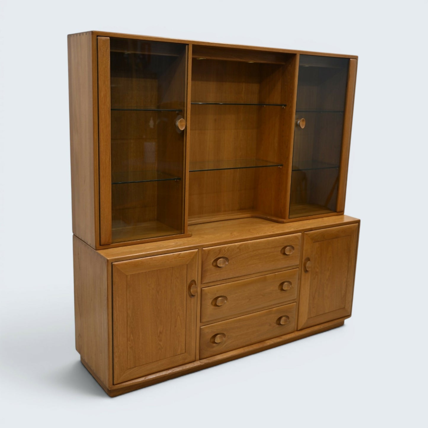 Ercol Windsor Sideboard Display Cabinet Top Light Finish VGC FREE UK Delivery*
