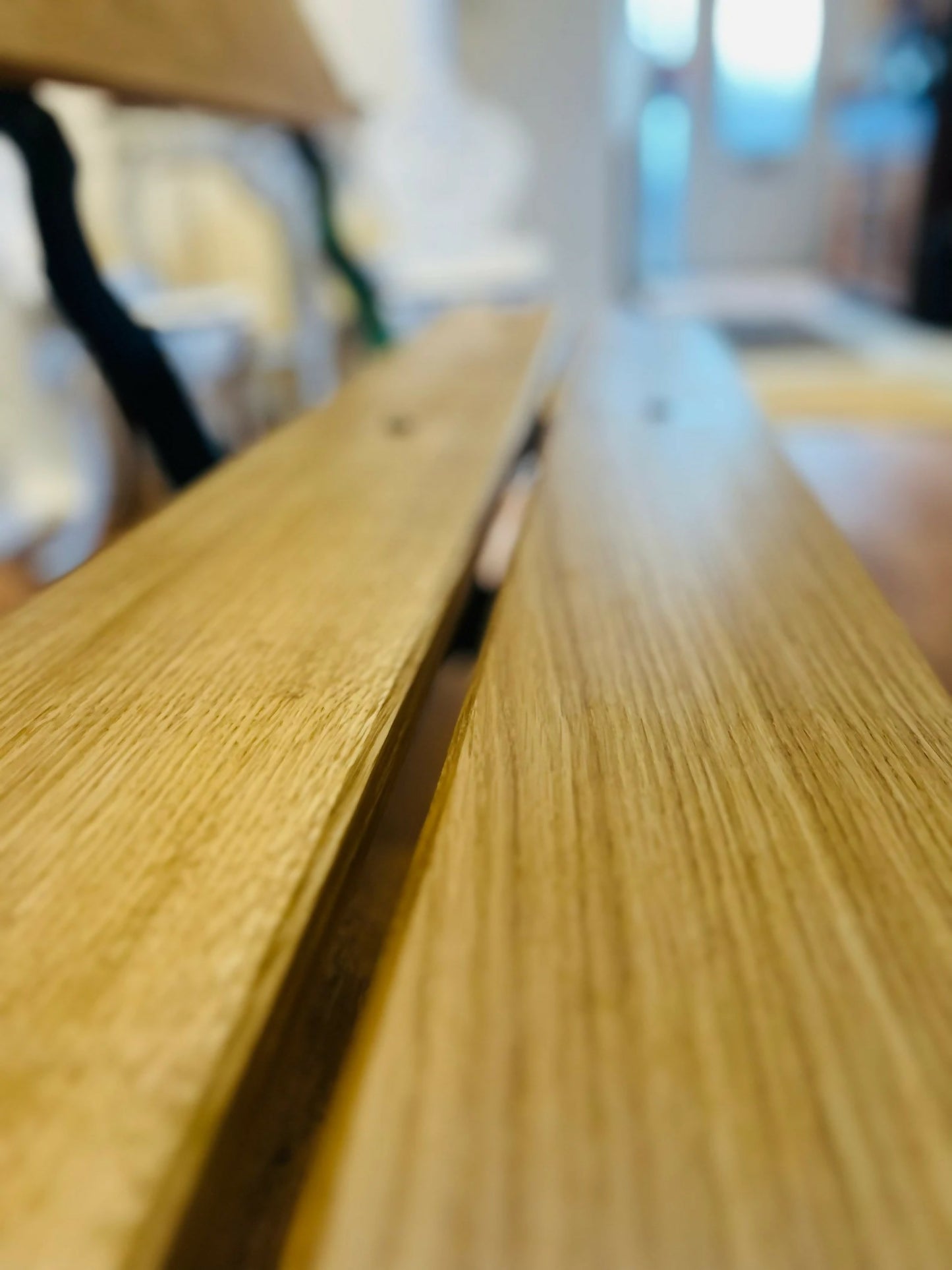 Heavy Cast Iron and Oak Garden Bench