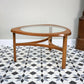 Nathan Coffee Table in Teak with Glass Top 1960s