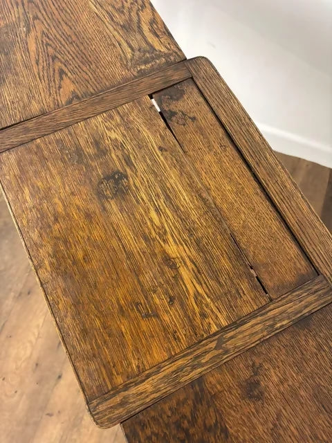 Vintage Oak Bobbin Turned Reading Table
