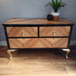 Upcycled Black and Gold Chest of Drawers