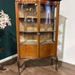 Edwardian Mahogany Serpentine Fronted Display Cabinetcc