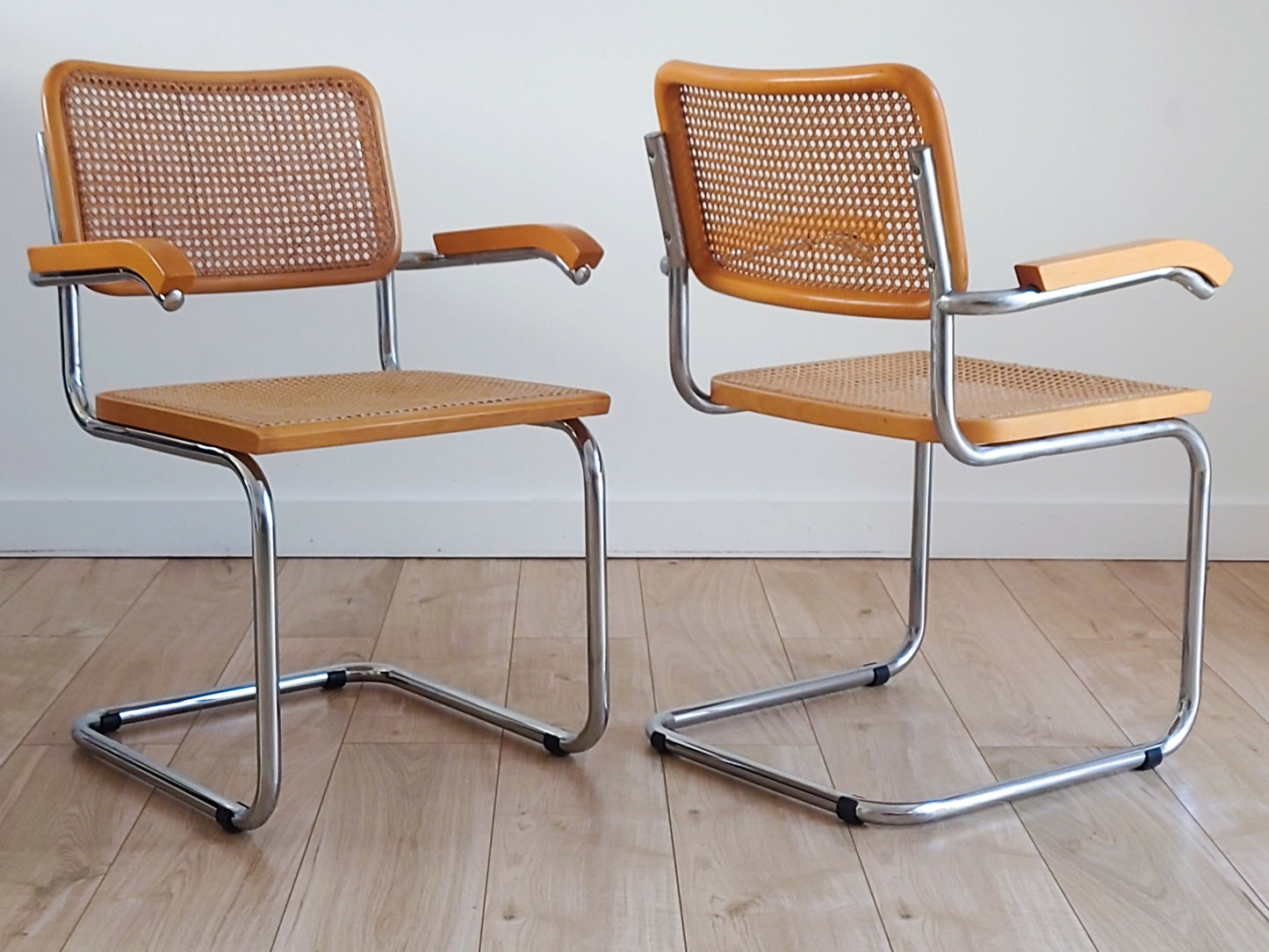 Mid century retro Italian Marcel Breuer Cesca Armchair set of 2