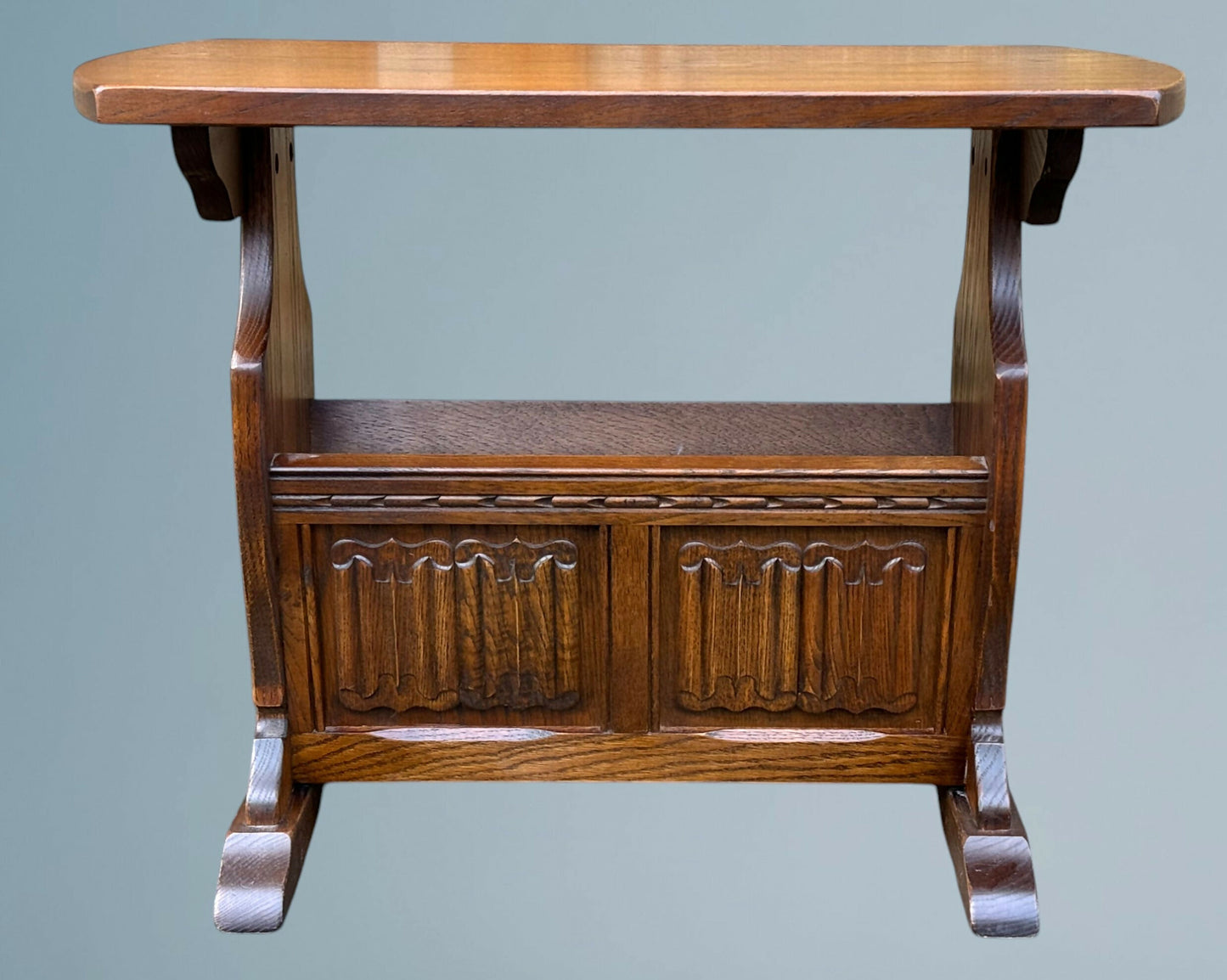 Wood Bros Old Charm Oak Magazine Rack / Table