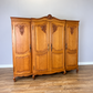 Wardrobe Vintage French Louis XVI Style Oak Four Door Carved Armoire LOT 6494
