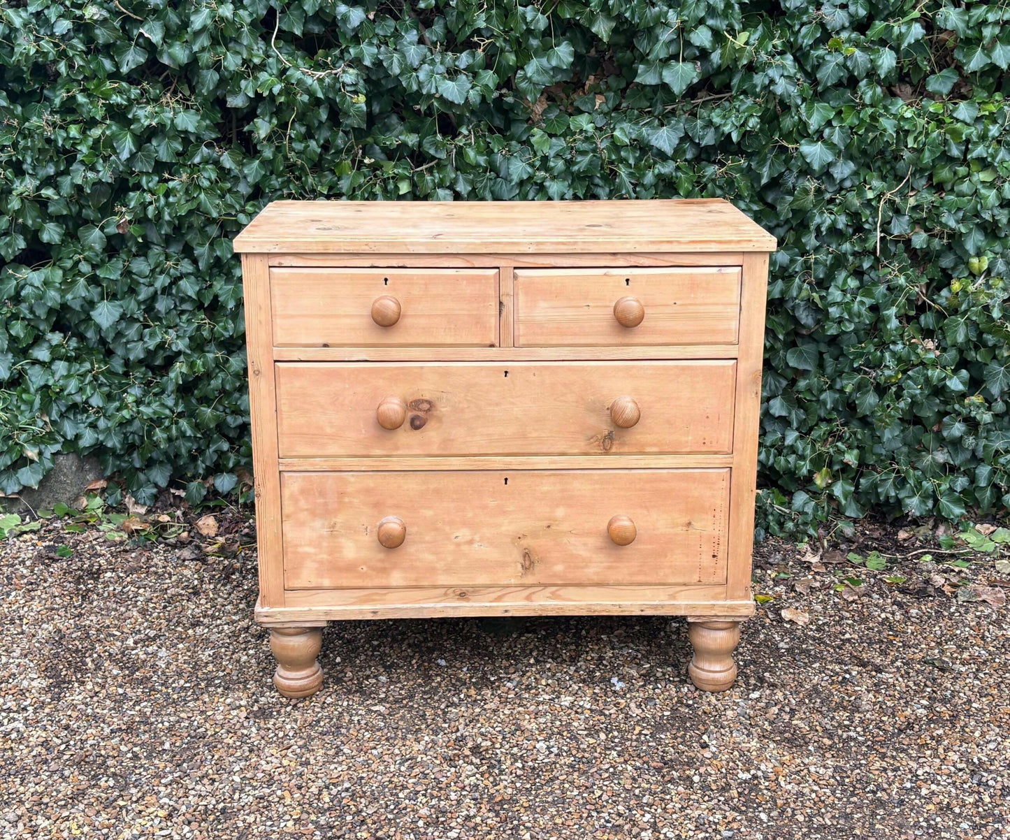 Vintage 19th Century Victorian Pine Chest Of Drawers
