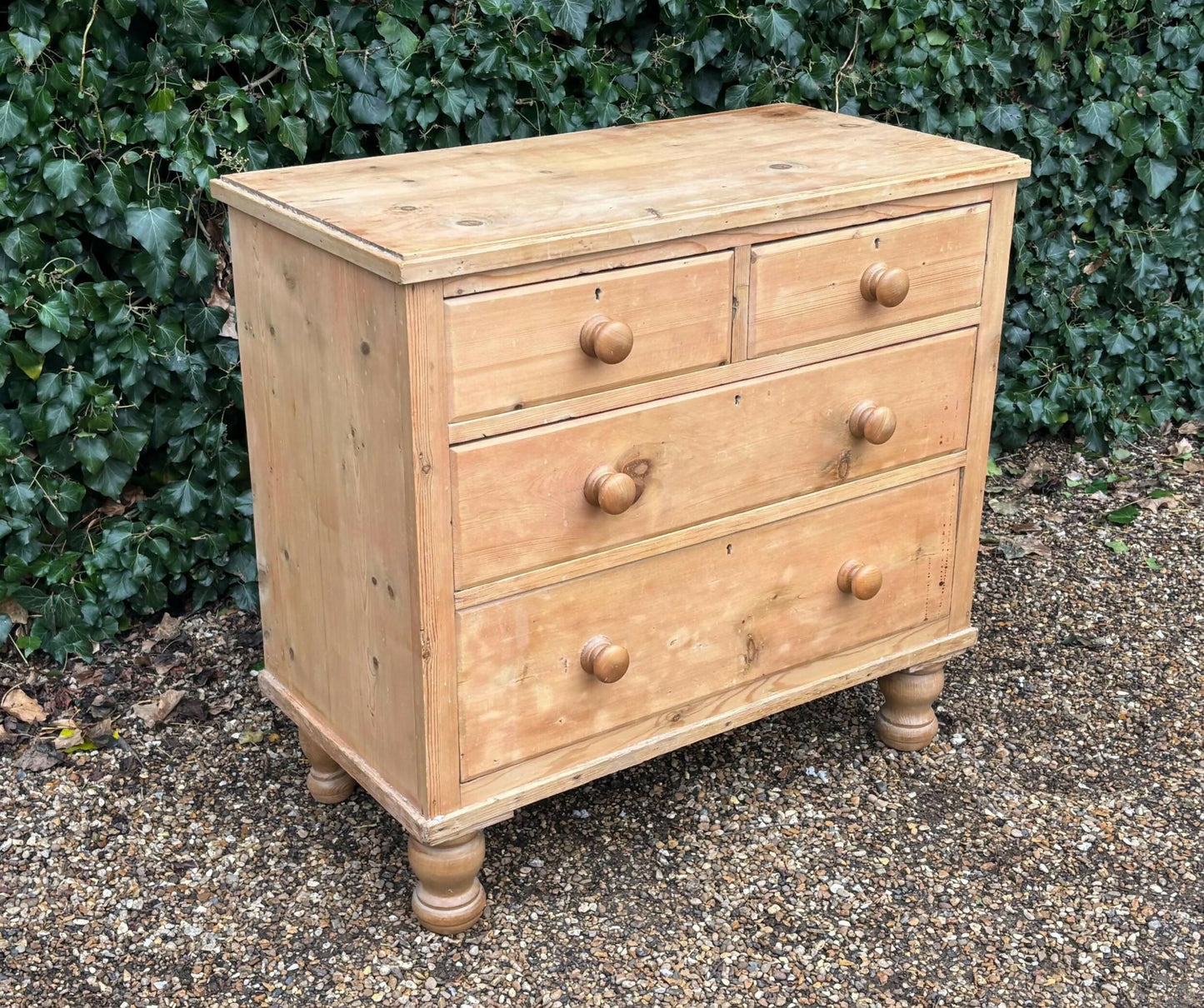 Vintage Pine 19th Century Victorian Chest Of Drawers