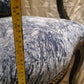 Louis XV Rococco Style Vintage Antique Chair Blue Crushed Velvet